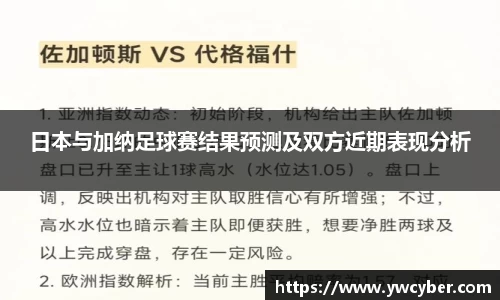 日本与加纳足球赛结果预测及双方近期表现分析